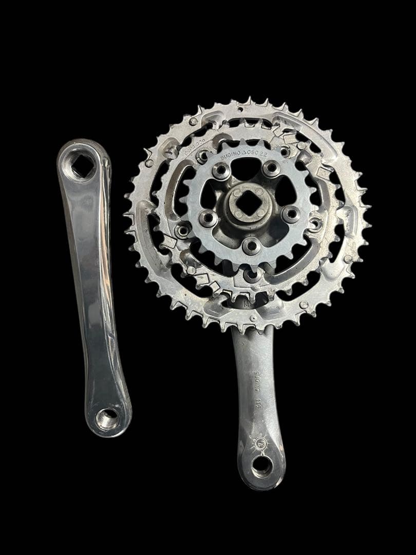 左右クランク　sugino CSSⅢ SUGINO SG75 CRANK with SSG144 (49T)【USED】