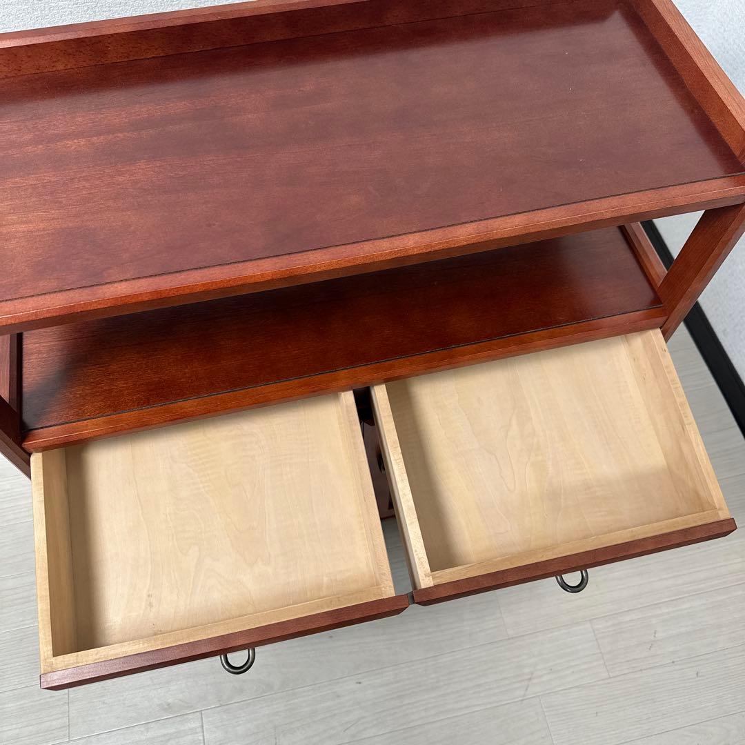 カリモク 天然木 電話台 花台 レンジ台 サイドチェスト キャビネットi4