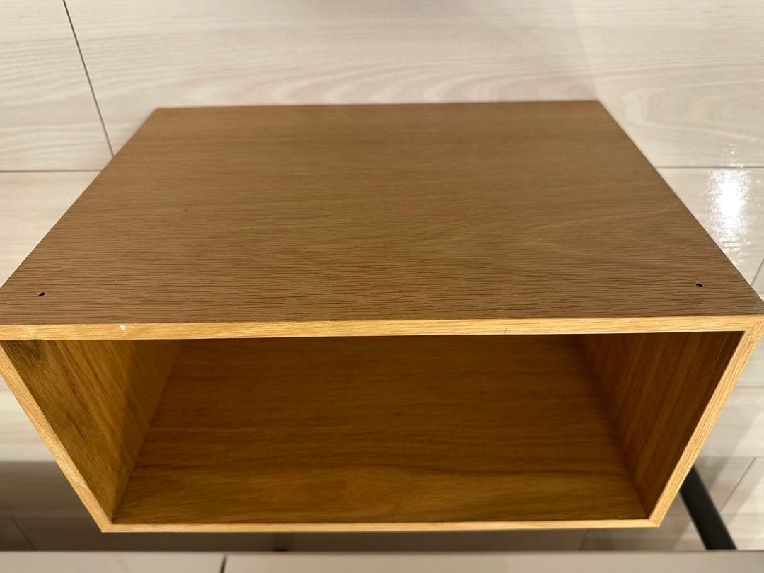 廃盤　無印　スタッキングチェスト ハーフ　オープン　オーク材 廃盤・希少☆無印 スタッキングチェスト・ハーフ・オープン オーク材