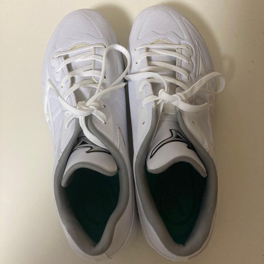 Mizuno ホワイト ローカット スパイク MIZUNO（ミズノ） 交換無料 野球 スパイク 金具 大人 白 グローバル