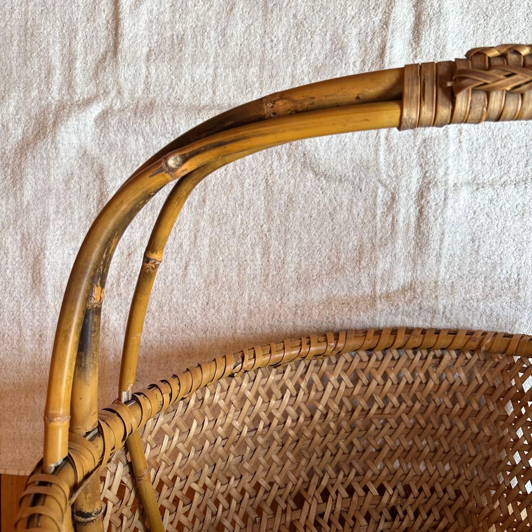 激レア 入手困難 根曲がり竹手籠 昭和レトロな逸品 ￼ヴィンテージ