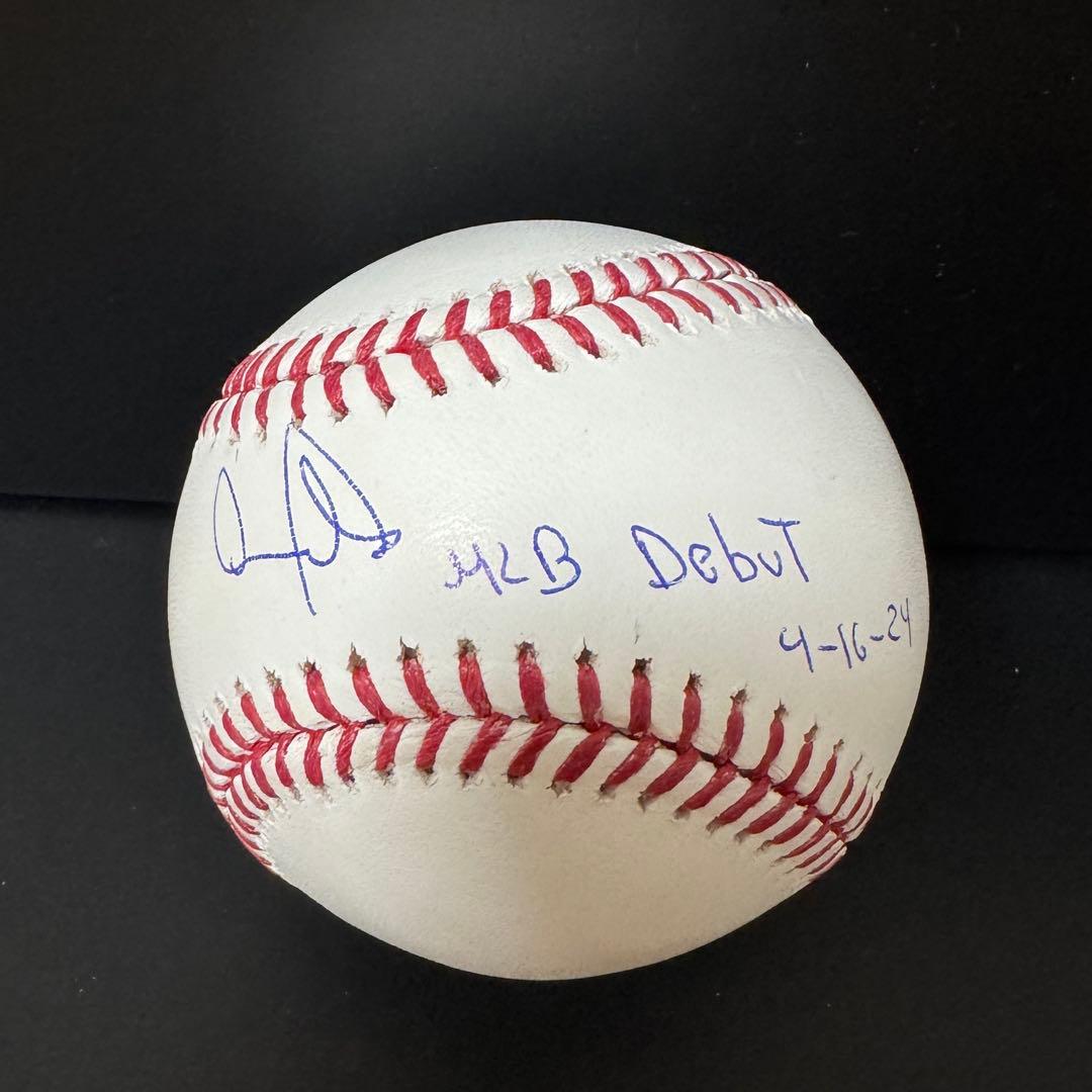 正規品！ ドジャース パヘス 直筆サイン MLB デビュー日 ボール PSA