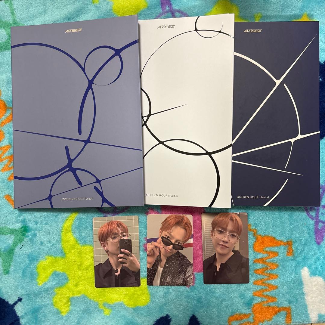 ATEEZ GOLDEN HOUR Part.4 トレカ ホンジュン 3種セット - メルカリ