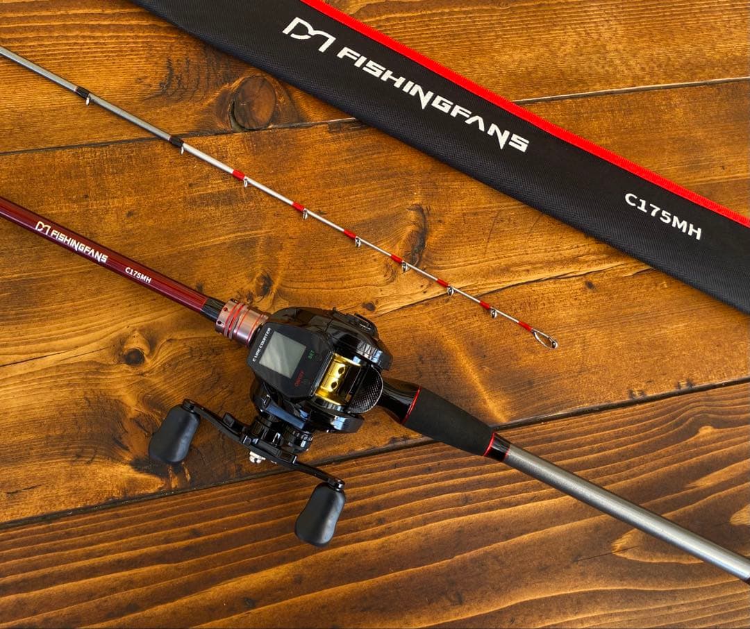 ジギングロッド　デジタルカウンター付きリール　イカメタル　タイラバ　左ハンドル tairubberset-04_15.jpg