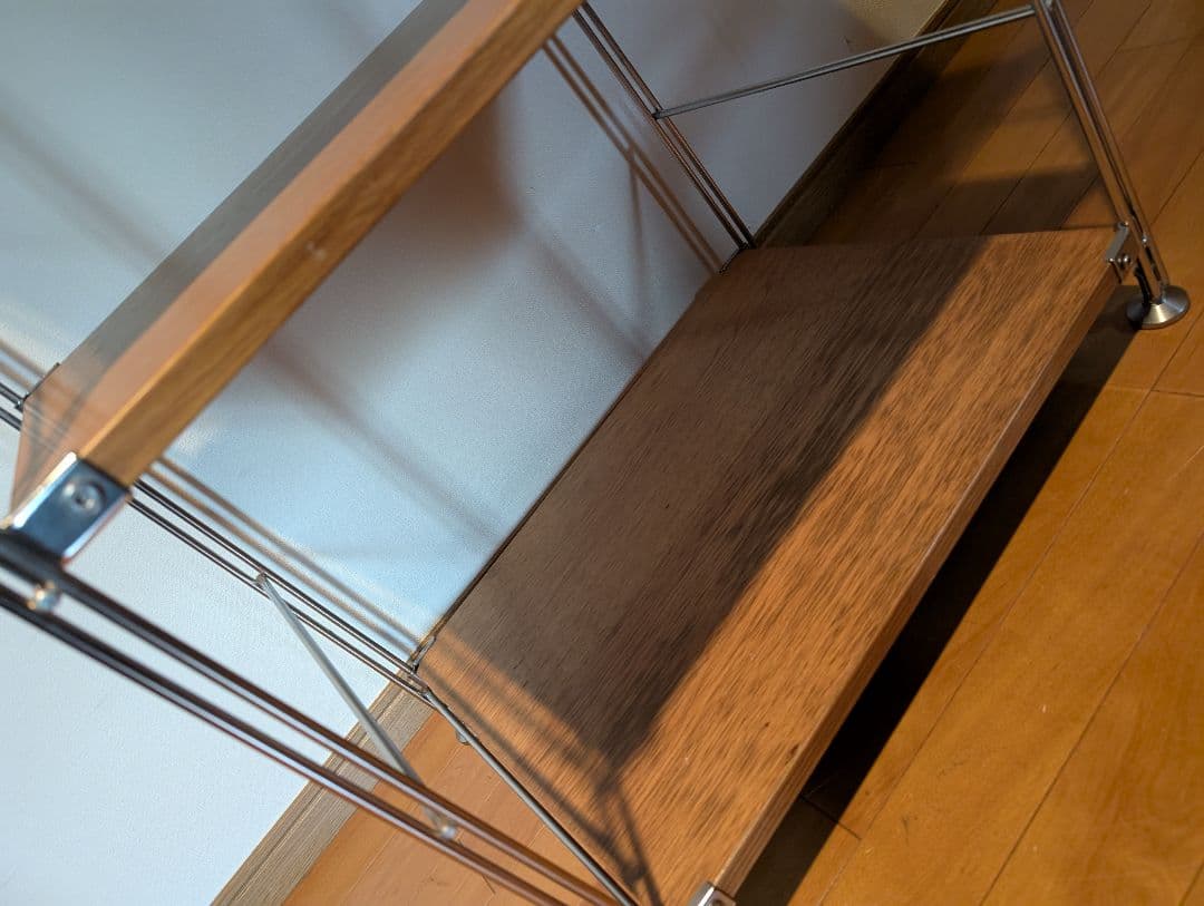 《送料込》無印良品 ステンレスユニットシェルフ オーク材棚 家具 シルバーラック