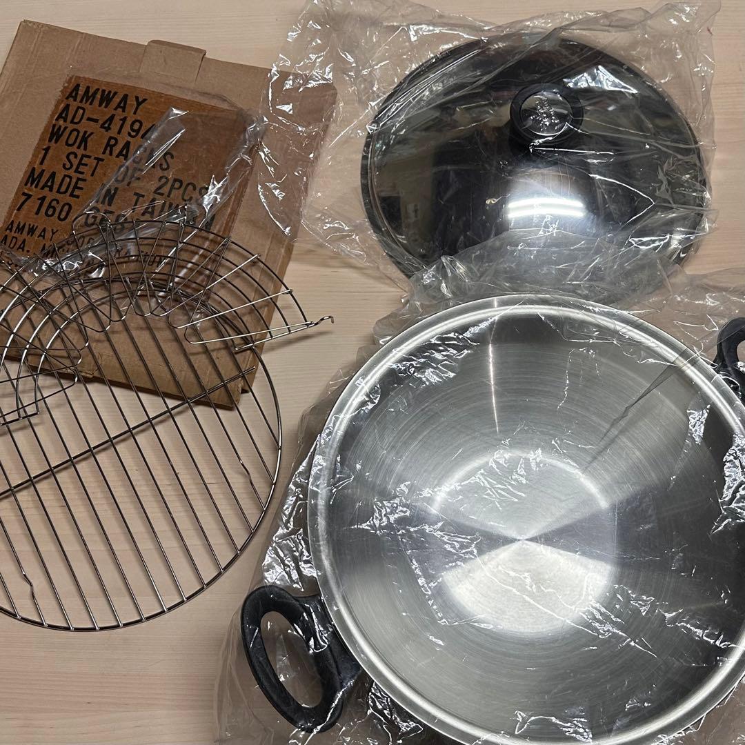 網2枚付 アムウェイ クィーンクック 両手鍋 未使用 - メルカリ