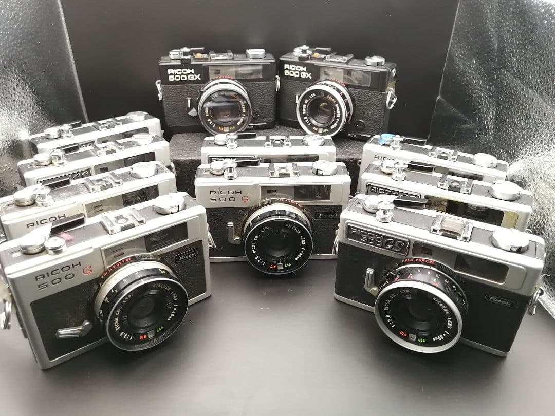 ジャンク　RICOH 500G シリーズ コンパクトフィルムカメラ　11台セット リコーのフィルムカメラ歴代名機がリアルなフィギュアに！「リコー