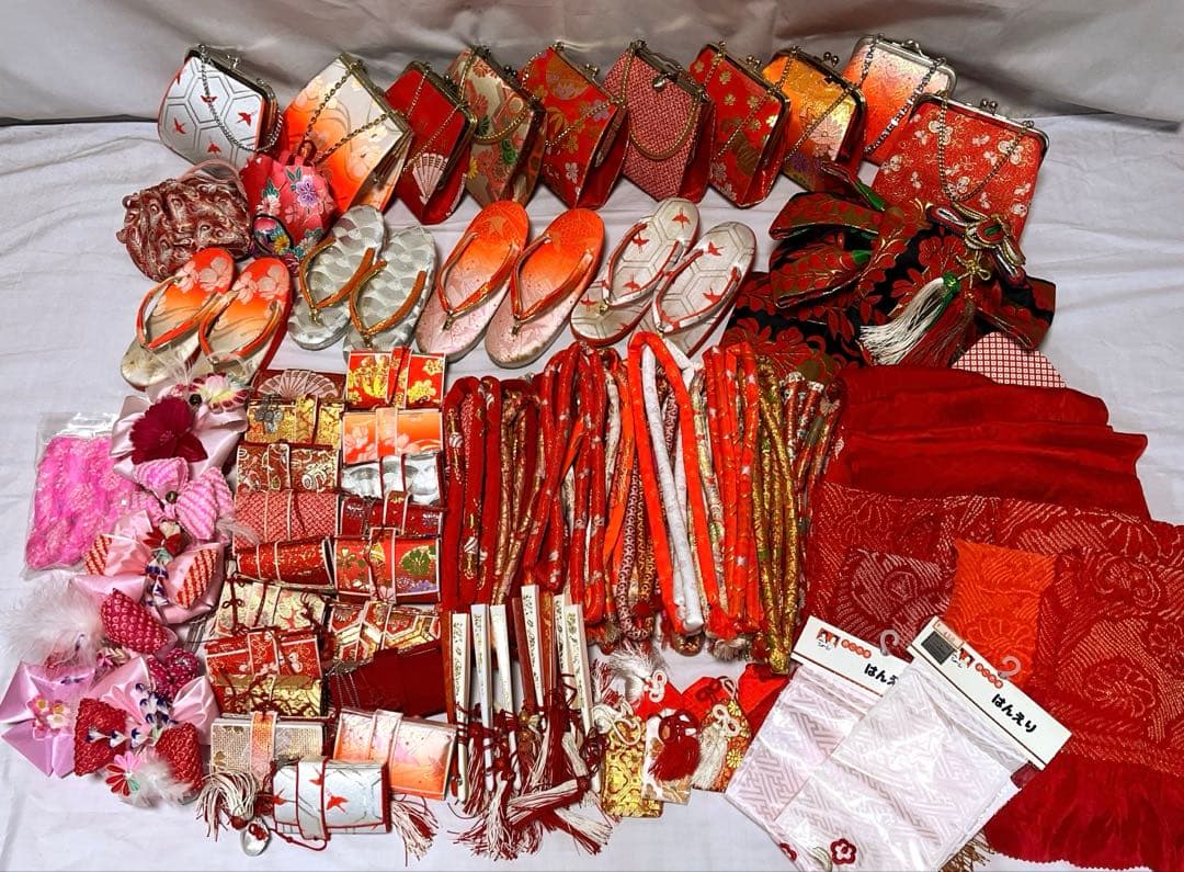 ま-530 子供　女の子　七五三　舞台衣装　小物　大量　まとめ売り　大特価 予約販売】2024年新作 KAGURA ブランド 七五三 7歳 女の子 着物セット