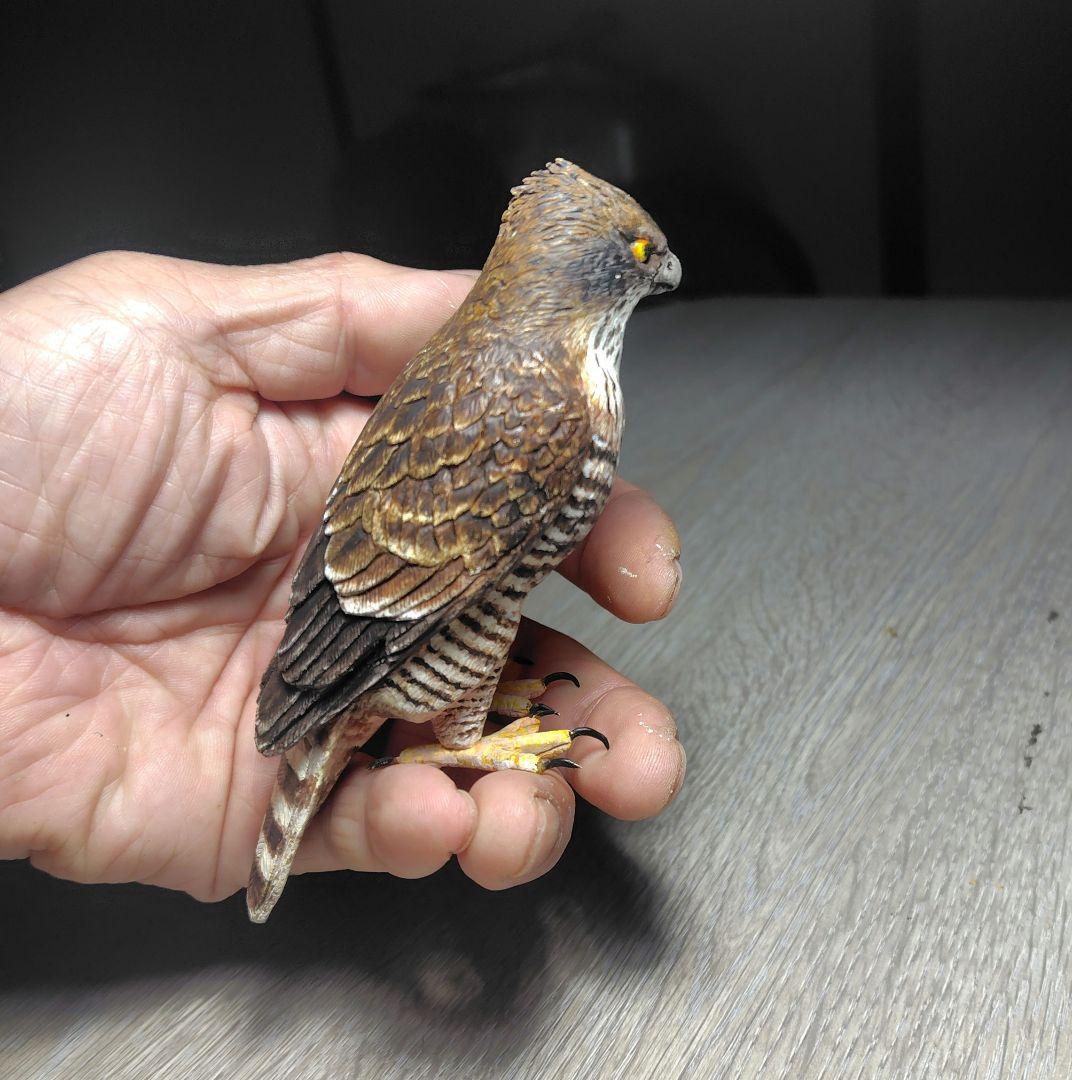 小さなバードカービング クマタカ 野鳥 木彫り - メルカリ