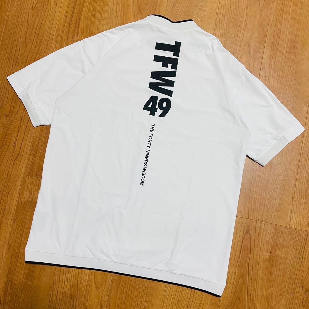 TFW49 モックネック　Tシャツ ホワイト　XL junhashimoto TFW49 モックネック ロングTシャツ XL junhashimoto ゴルフ - メルカリ