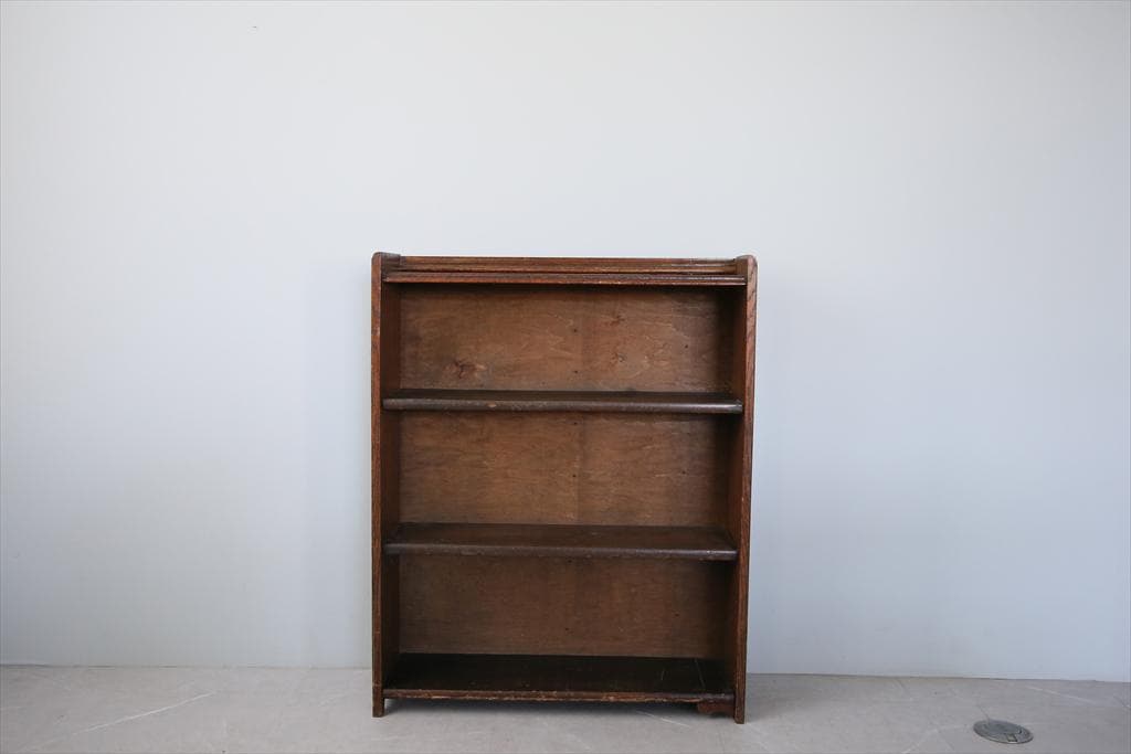 英国アンティーク木製ブックシェルフ/本棚/食器棚/飾り棚/収納ラック