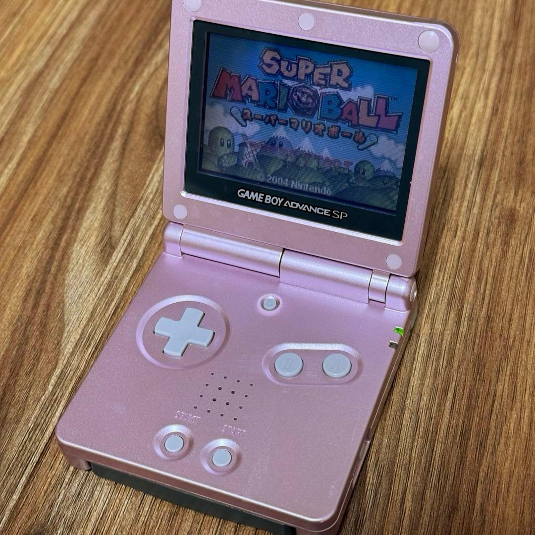 ゲームボーイアドバンスSP パールピンク 充電器・ソフト付 - メルカリ