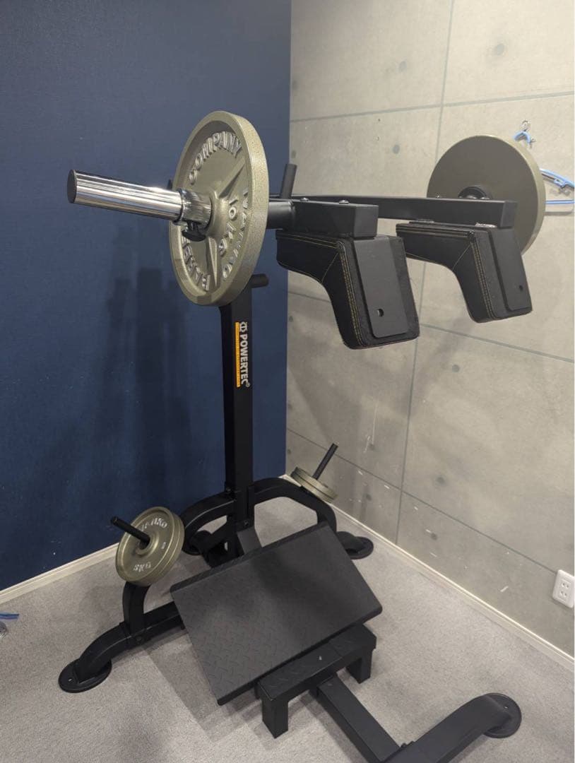 POWERTEC バーベルラック コンパクト設計 ハーフラック パワーラック バーベルトレーニング バーベルスタンド