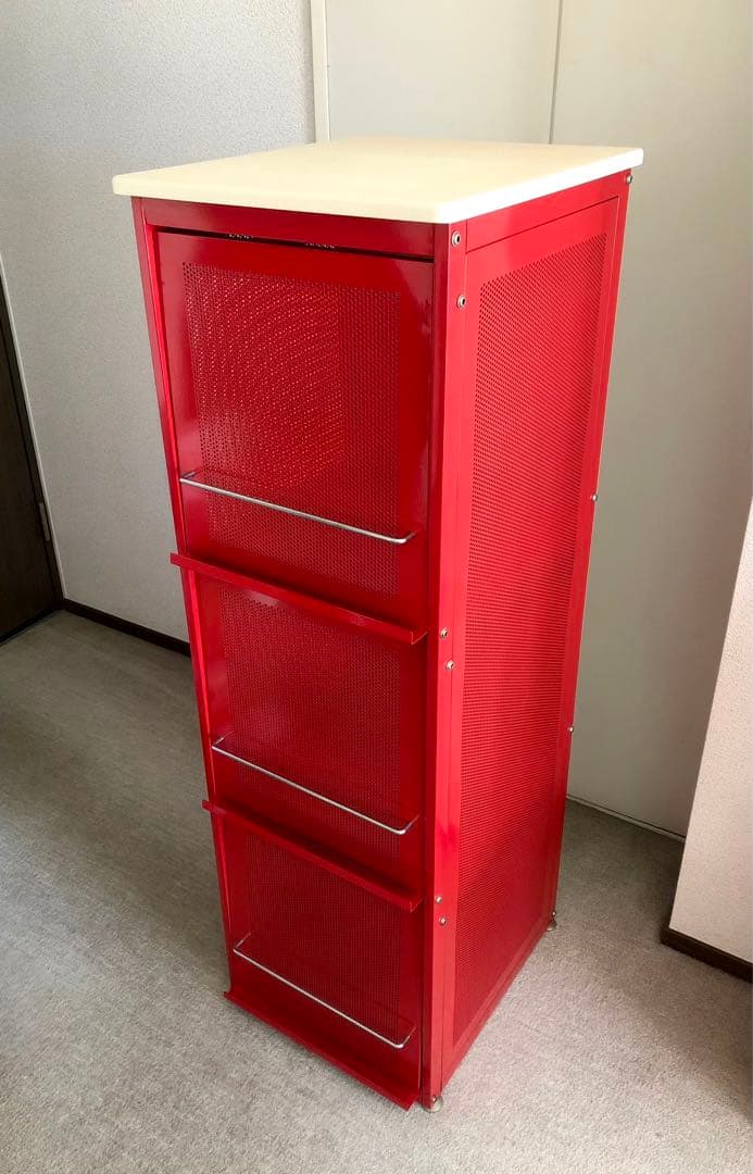 赤 スチールラック キャビネット スライド扉付　コンパートメントラック 棚 収納 楽天市場】スチールラック 赤の通販