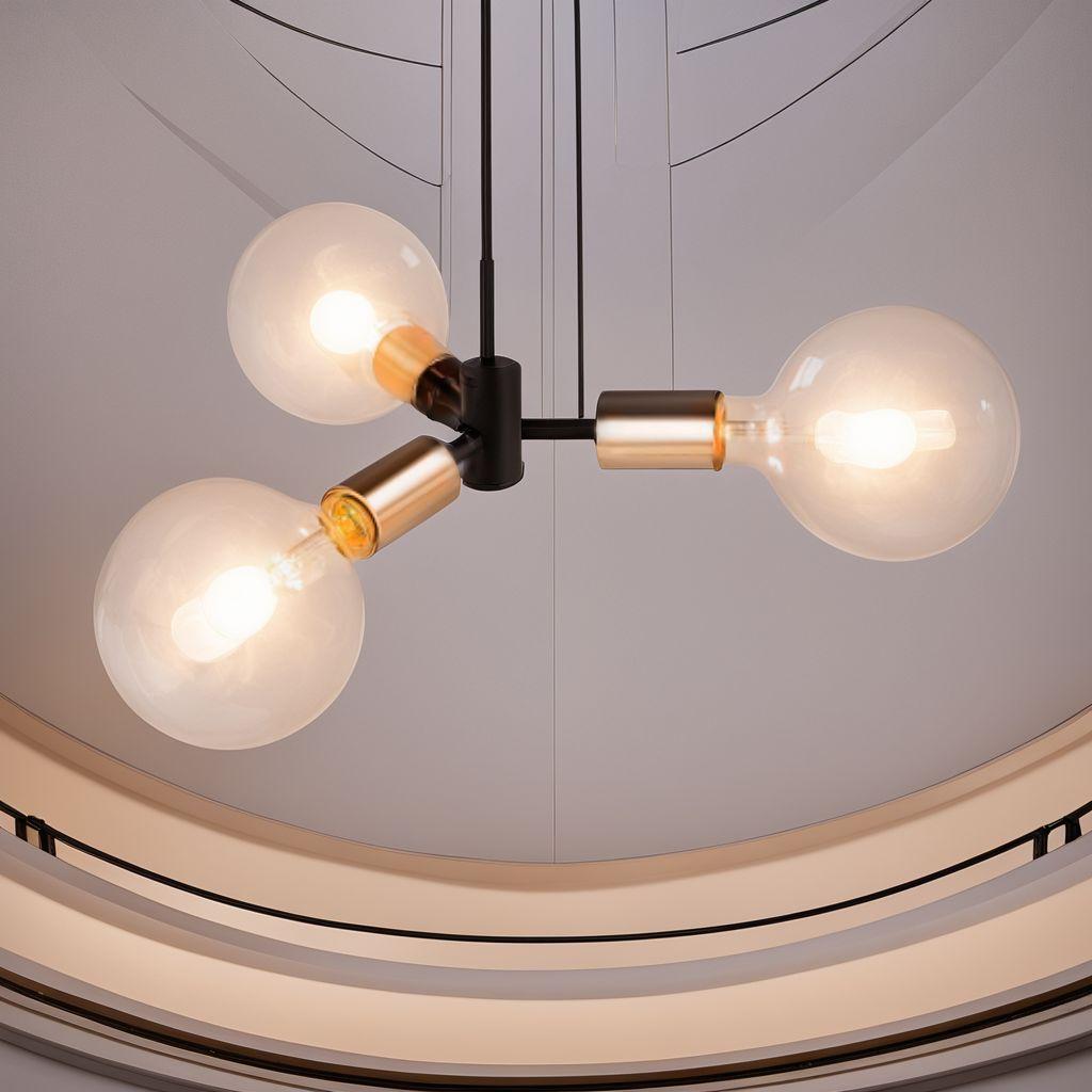 滲む凛々しさ レトロ 吊下げ灯 ソケット 3灯式ペンダントライト Amazon.co.jp : Cerdeco 3灯式ペンダントライト 「黒金」から滲む凛々