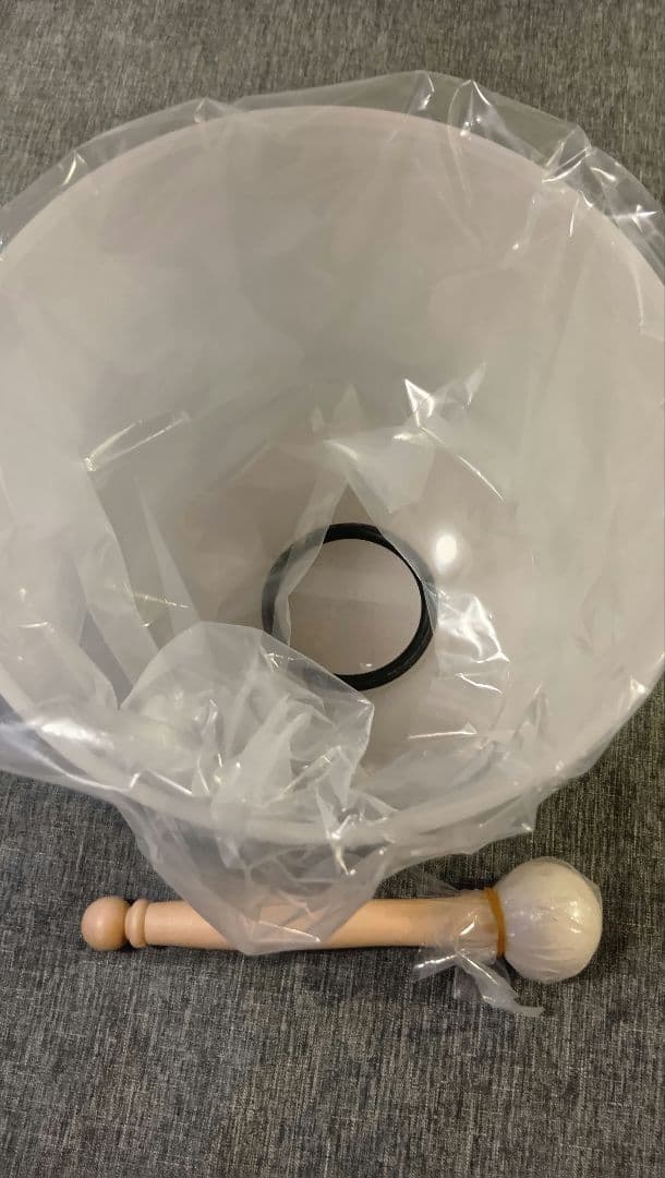 新品 クリスタルシンギングボウル 8インチ 直径20cm マレット 瞑想