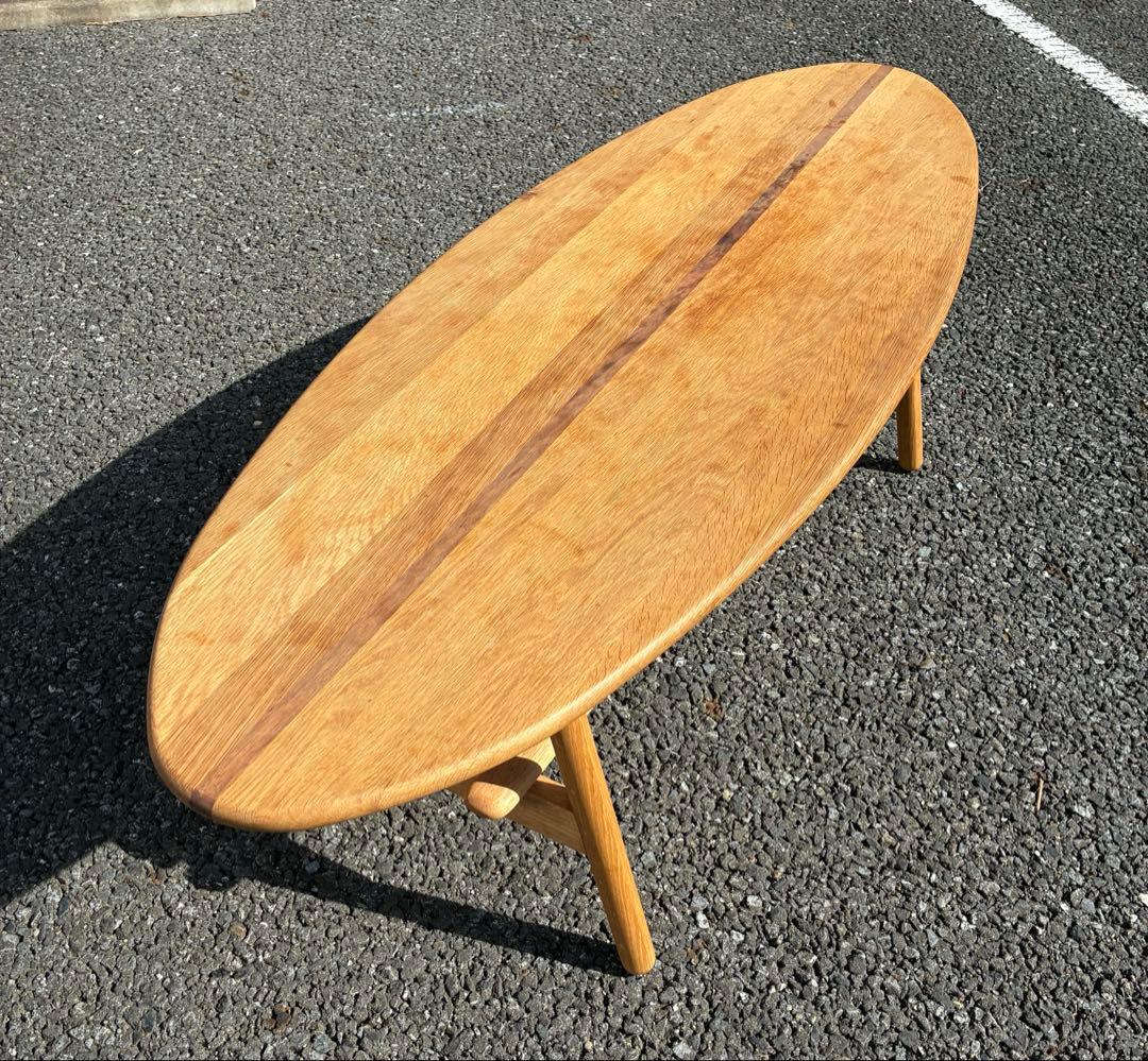 ISSEIKI サーフテーブル センターテーブル オーク無垢材 サーフボード