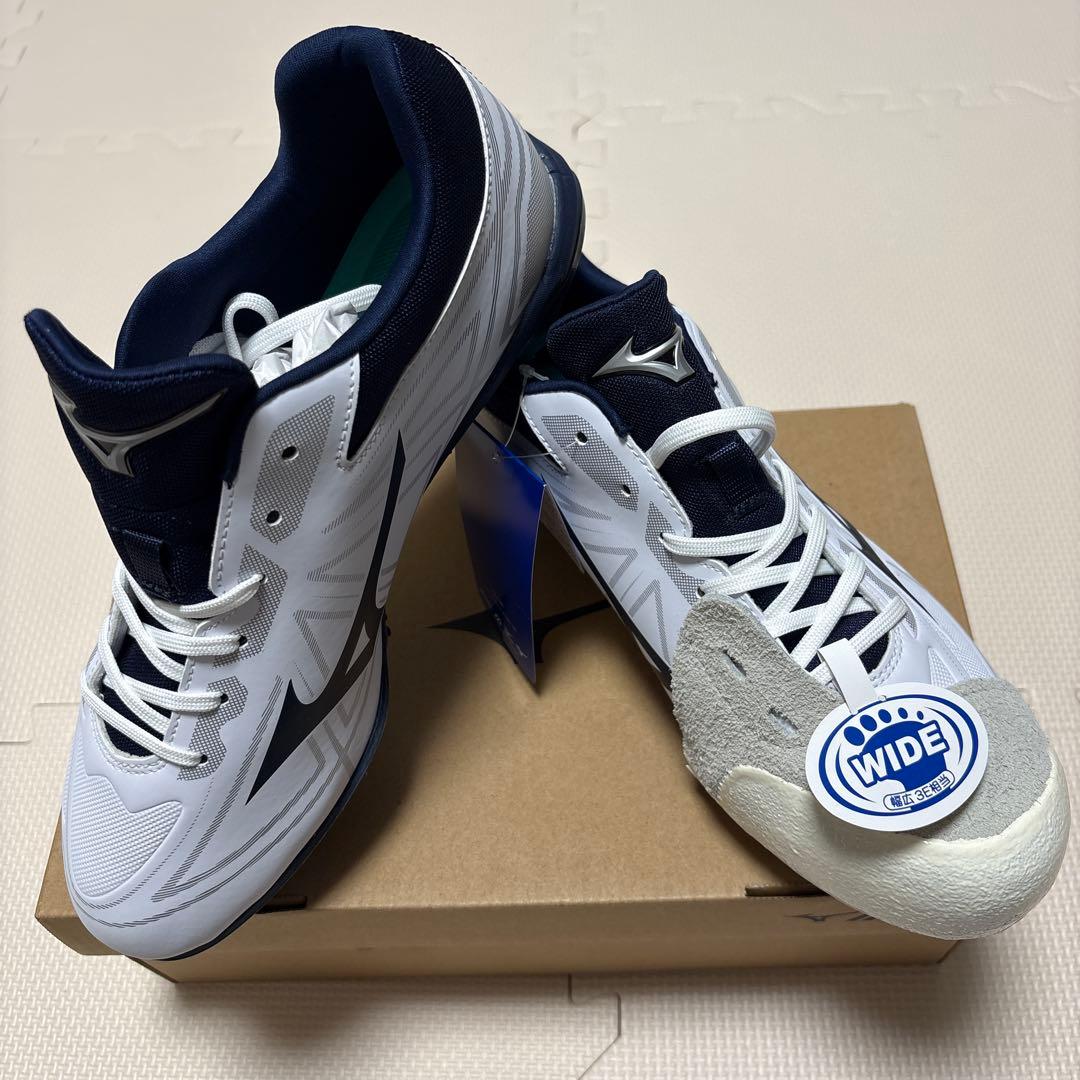 Mizuno ワイドスパイク ホワイト/ネイビー 野球スパイク 24.5 ミズノ ネイビー」の人気商品一覧 | 安い商品を通販