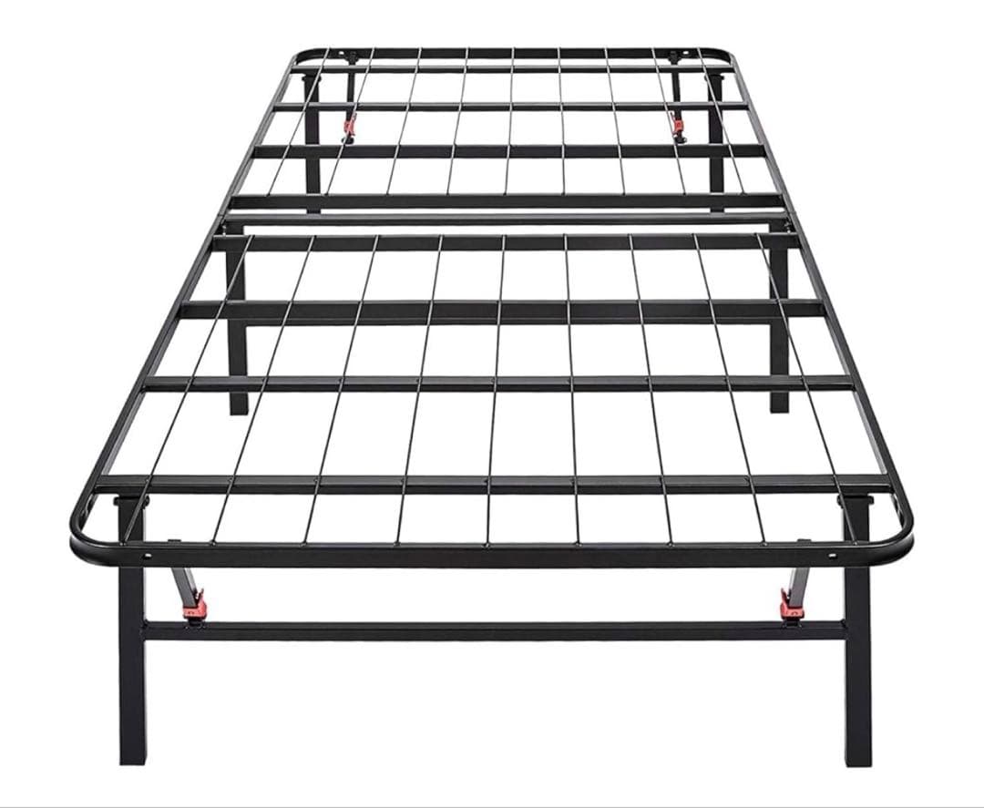 折りたたみベッド スチール製 ブラック 195x97cm 不二貿易 工具不要折りたたみパイプベッド easy シングル ブラック