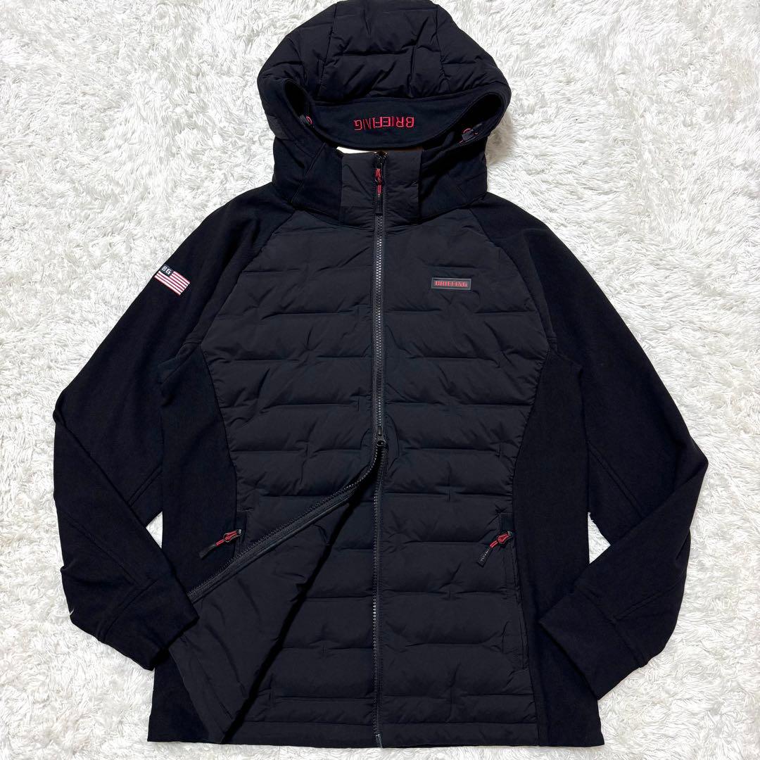 ブリーフィング 2023AW ハイブリッド ダウン パーカー ジャケット 黒 L