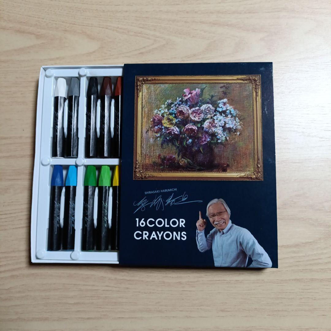 柴崎春通監修 楽しい大人のクレヨン画BOOK 16色のクレヨンセット付き