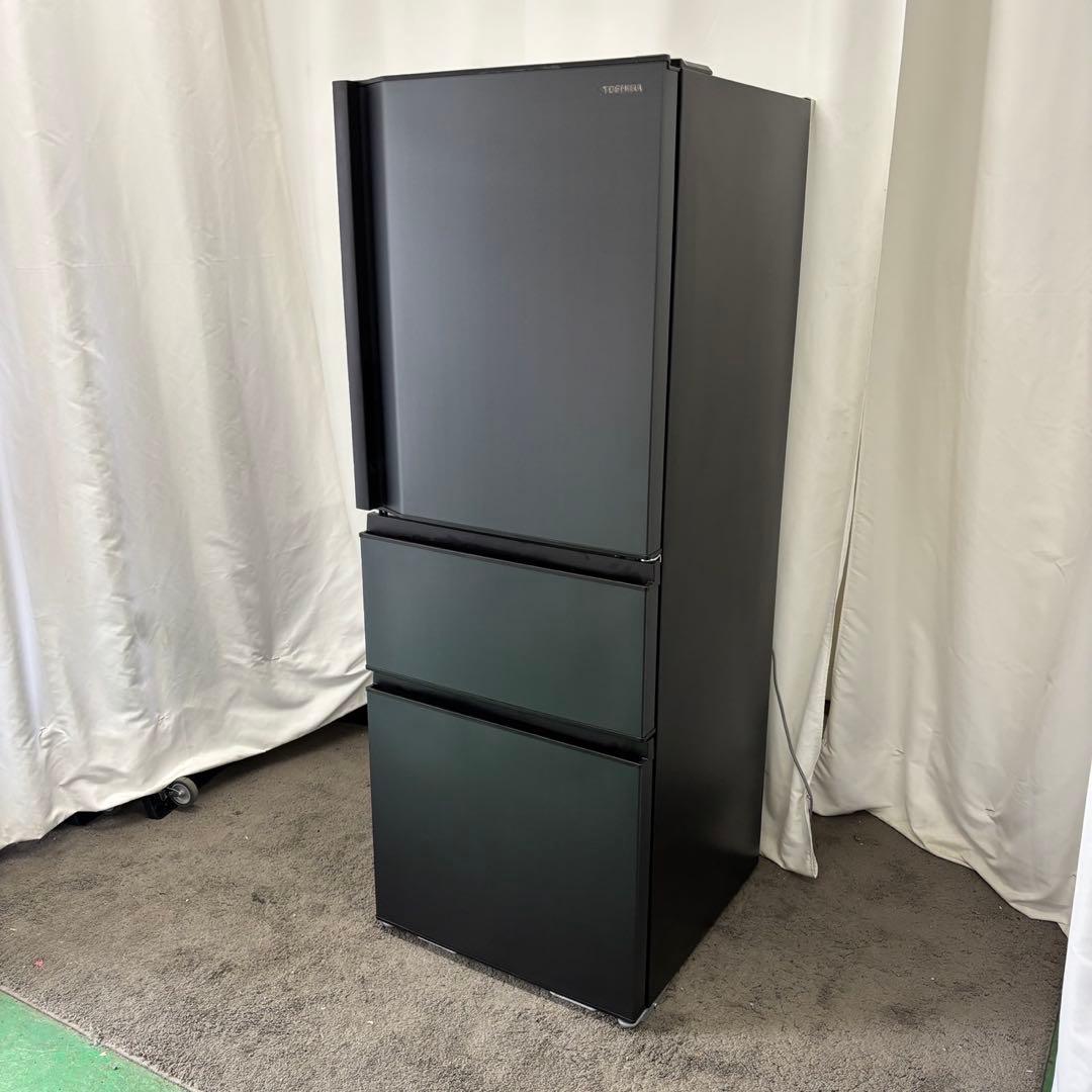 ☆552 東芝 冷蔵庫 最新 大型 326㍑ 黒 コンパクト おすすめ 設置無料