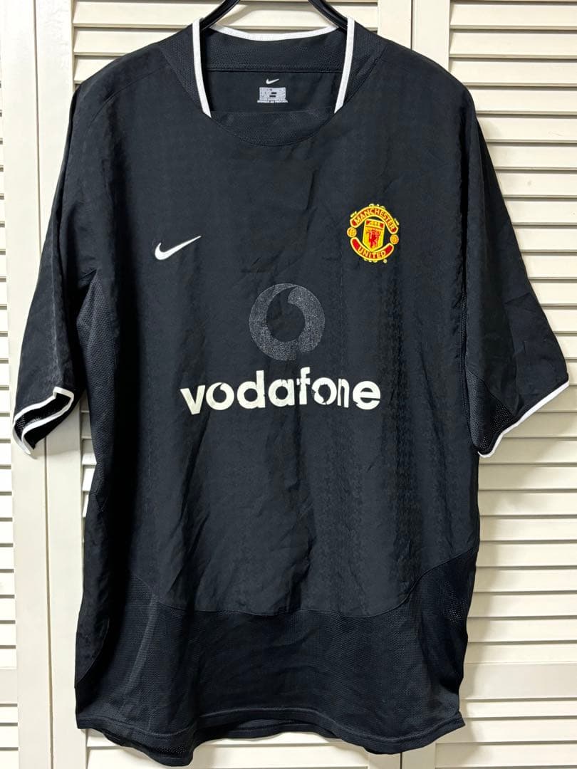 03/05 Nike製マンチェスター・ユナイテッド ブラックシャツ マンチェスター ユナイテッド 02/03 トレーニングシャツ L NIKE