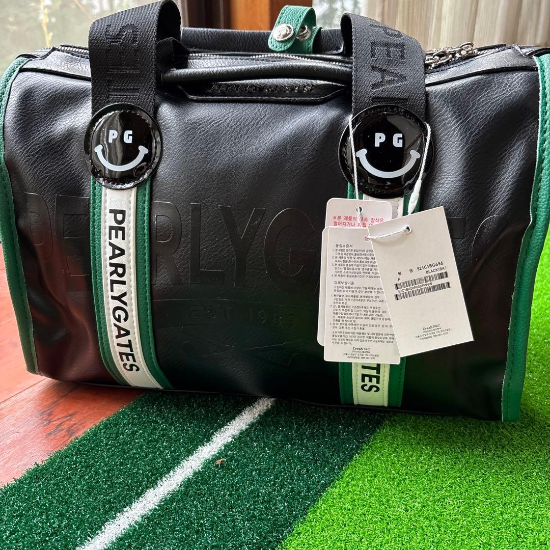 PEARLY GATES ゴルフバッグ ブラック/グリーン PEARLY GATES（パーリーゲイツ） ゴルフ 「PEARLY GATES」NICO 合皮