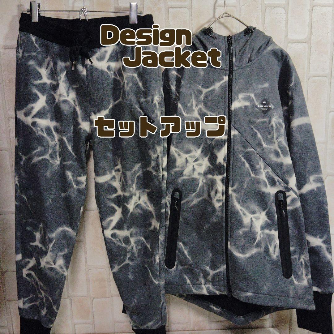 クイックシルバー　ナイロン　ジャケット　セットアップ　スキーウェア　総柄 Quiksilver（クイックシルバー） スノーボードウェア ジャケット