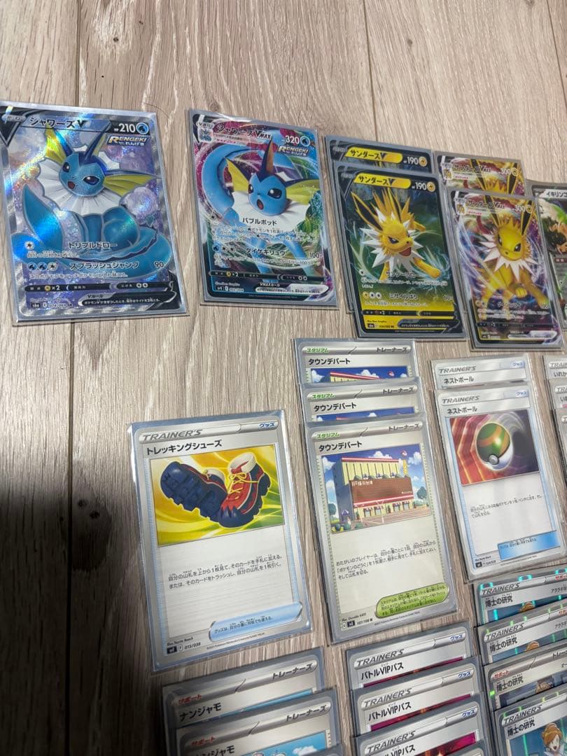 ポケモンカード引退 シャワーズ、サンダース ゲンガー スリーブデッキ