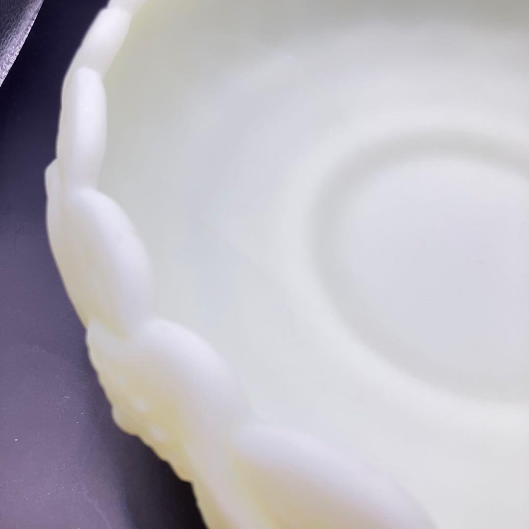 フェントン ウランガラス ディプレッショングラス ボウル カスタード