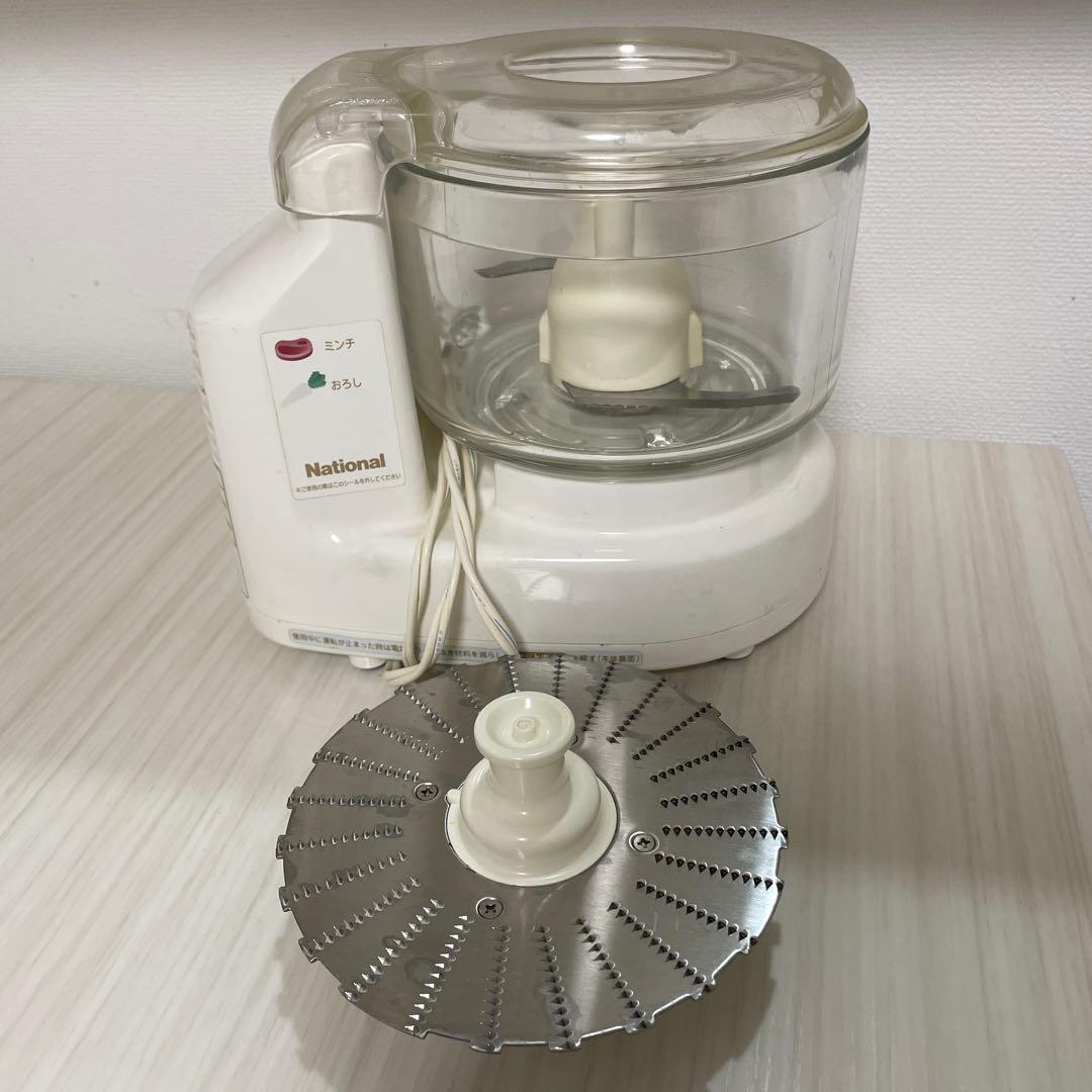 National フードプロセッサー ホワイトMK-K48 - メルカリ