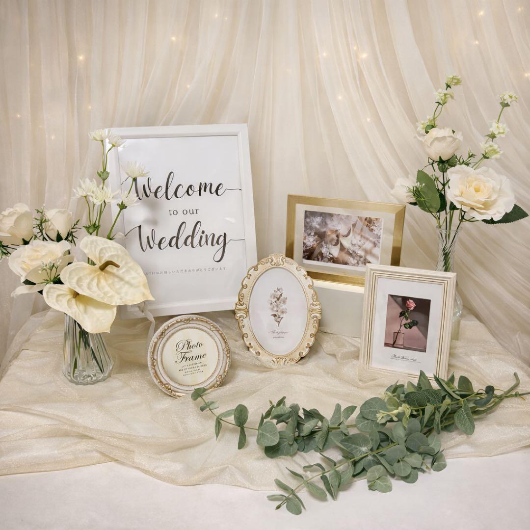 ウェルカムスペース まとめ売り 結婚式 ミールヘーデン 【白グリーン