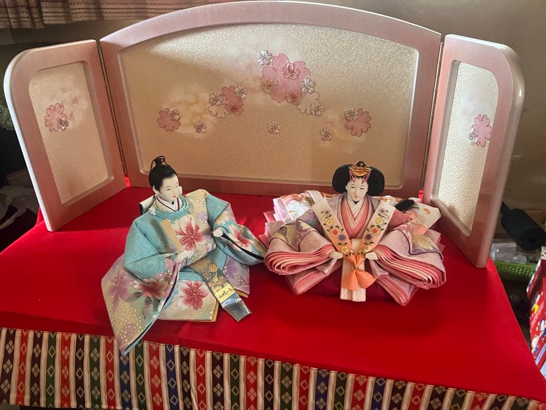 雛人形 親王飾り 収納飾りセット 新品同様 桜柄 値引き相談可 雛人形 親王飾り【桜子】収納上手｜モダン｜おしゃれ｜スタイリッシュ