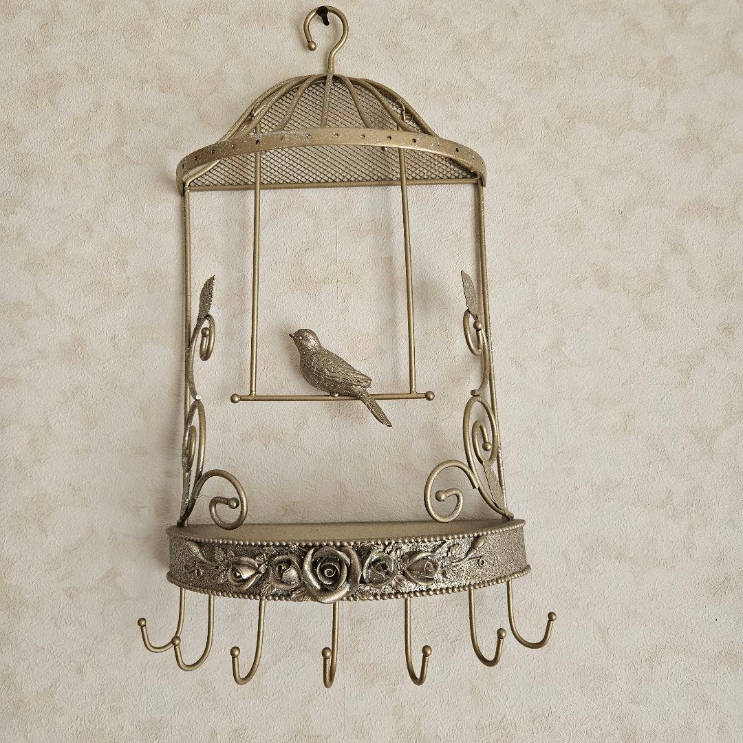 限定アンティーク品　鳥のデザイン壁掛け収納フック 2000000010571_2.jpg
