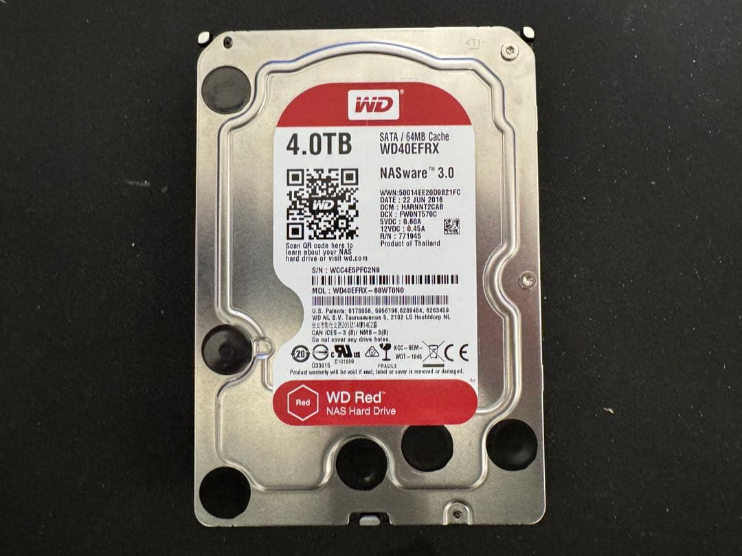 ジャンク】WD Red 4TB WD40EFRX NAS HDD - メルカリ