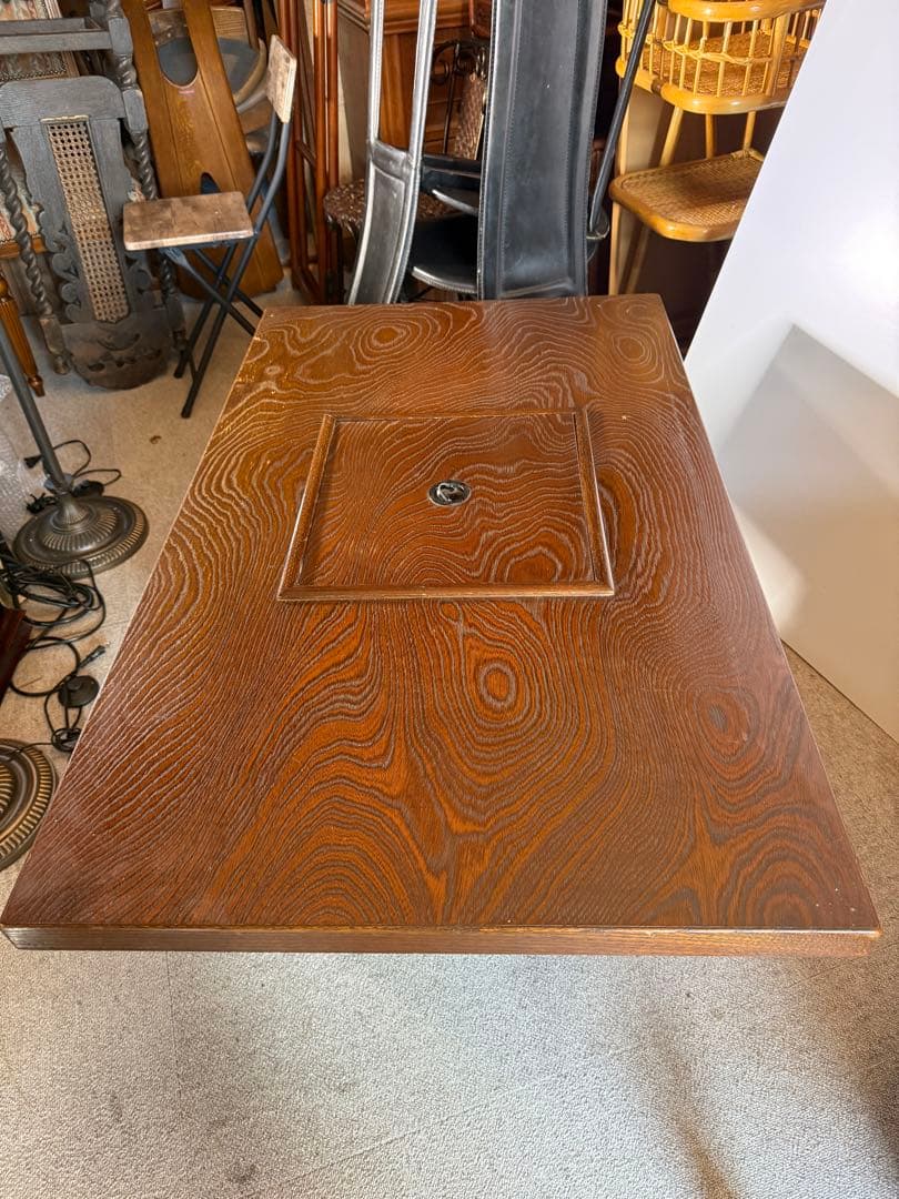 引取限定！　銅製火鉢付 囲炉裏テーブル 昭和レトロ 木製 当時物　現状品 2026年最新】Yahoo!オークション -囲炉裏(住まい、インテリア)の中古品