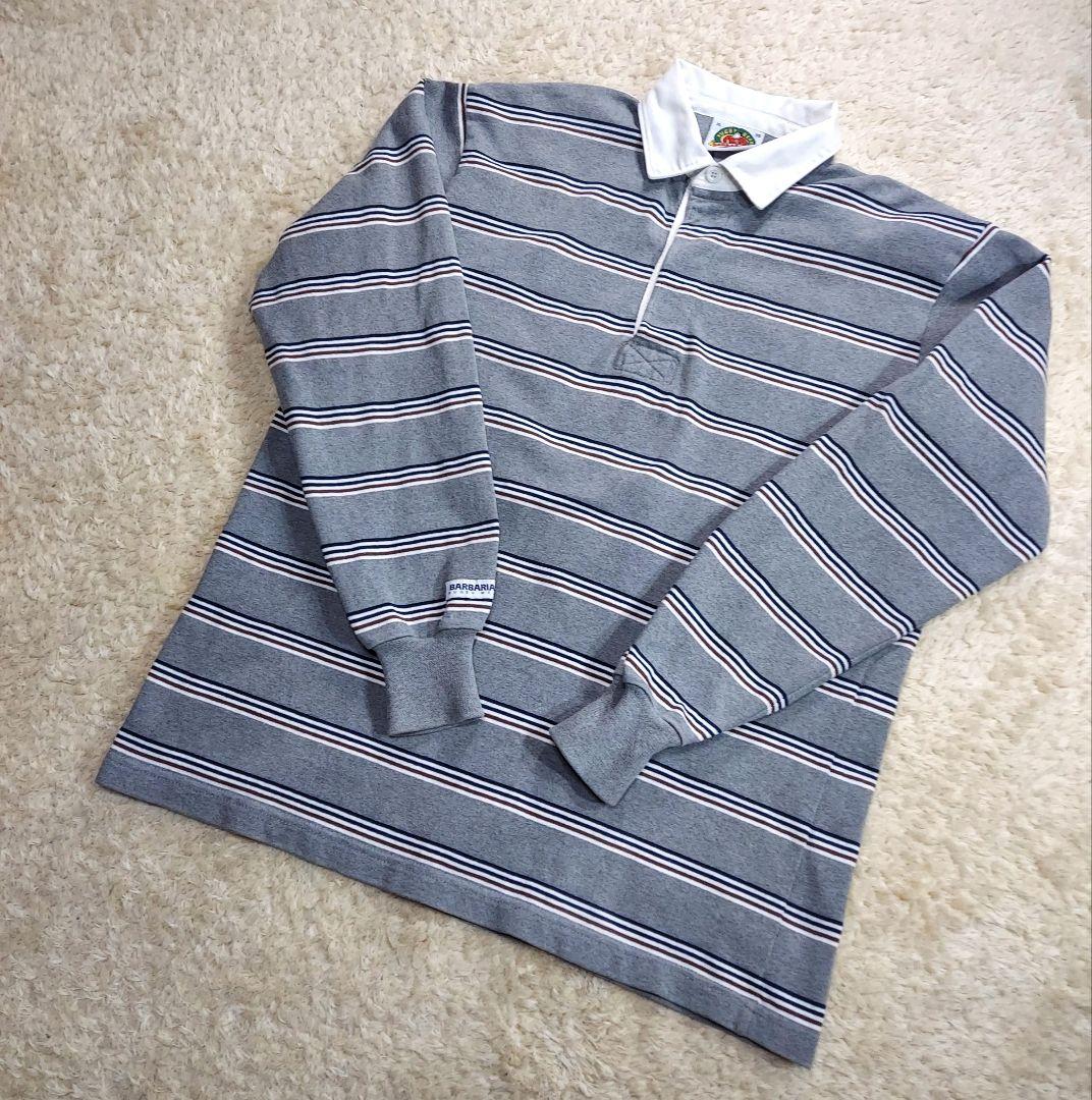BARBARIAN バーバリアン ラガーシャツ ボーダー XL - メルカリ