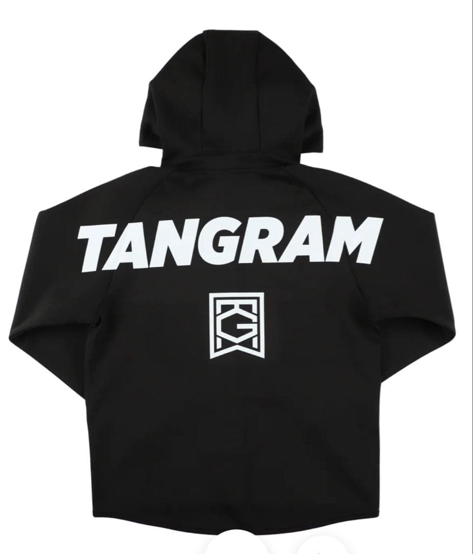 TANGRAM LOGO FULL ZIP HOODIE ブラックXL 3D LOGO DOUBLE KNIT FULL ZIP HOODIE BLACK TGA-MF51 – TANGRAM