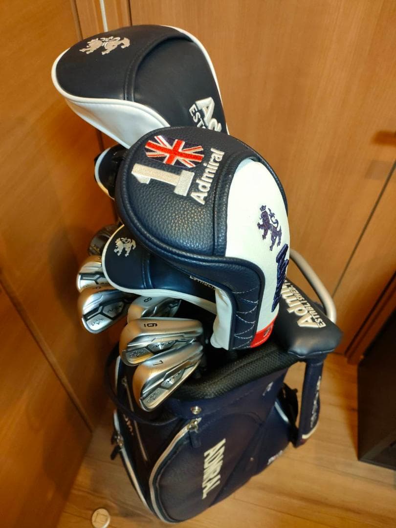 Admiralセット美品】キャディバッグ・ヘッドカバー・ポーチ・マーカー