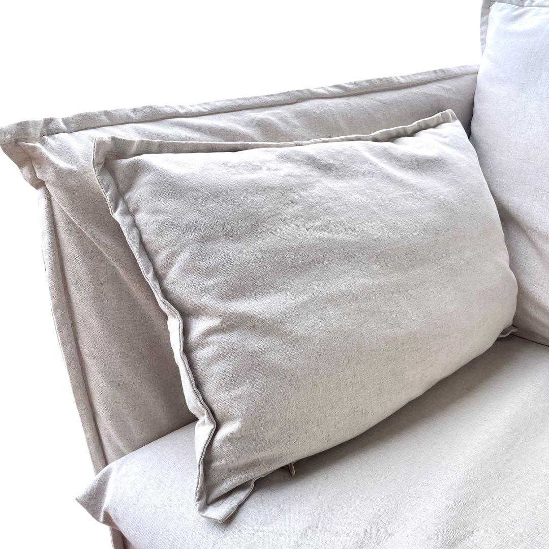 廃盤品】 ikea イケア バックセーレン 1.5人掛 ナチュラル ホワイト