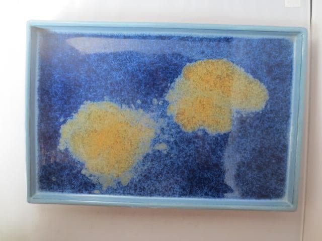 水盤　春松　均窯　長方水盤　水石　花道　幅40.5㎝　　R7/12/20-2