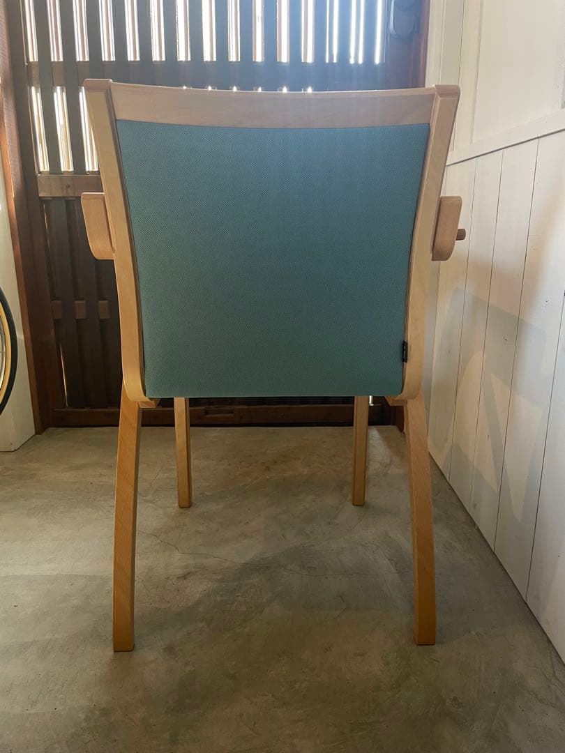 希少！廃盤状態良し 天童木工 机付きチェア Tendo 成形合板 グリーン