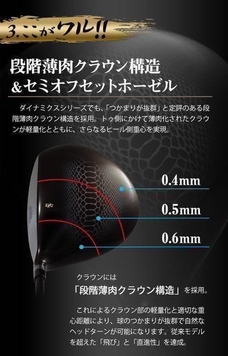 ヘッド単品： ドクロ輝くワル専用! 最強超高反発で＋45Y! ダイナゴルフ