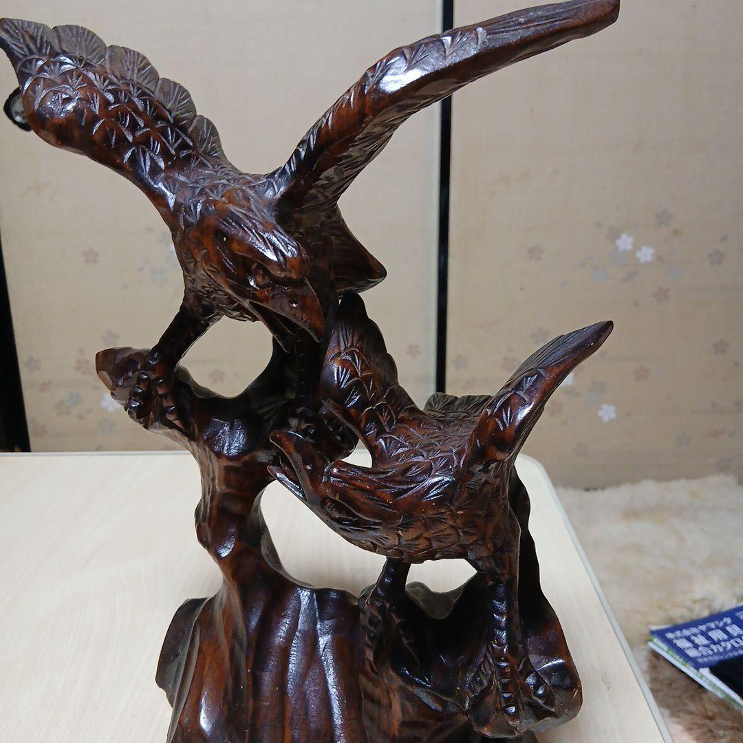 木製 鷲の彫刻 - メルカリ