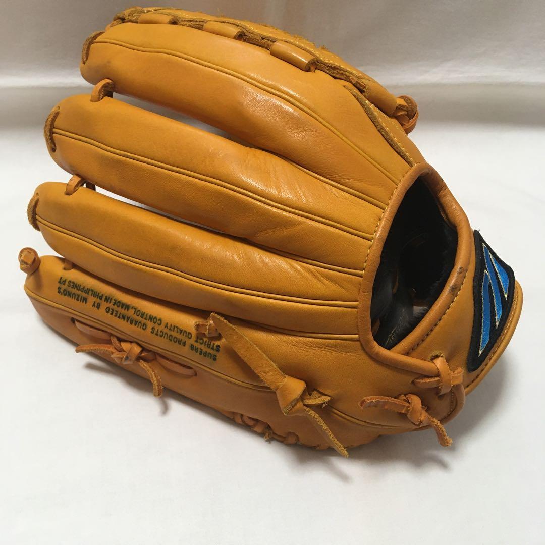 美品 ミズノ 軟式用グローブ ビューリーグ ビッグM 青ビュー 限定