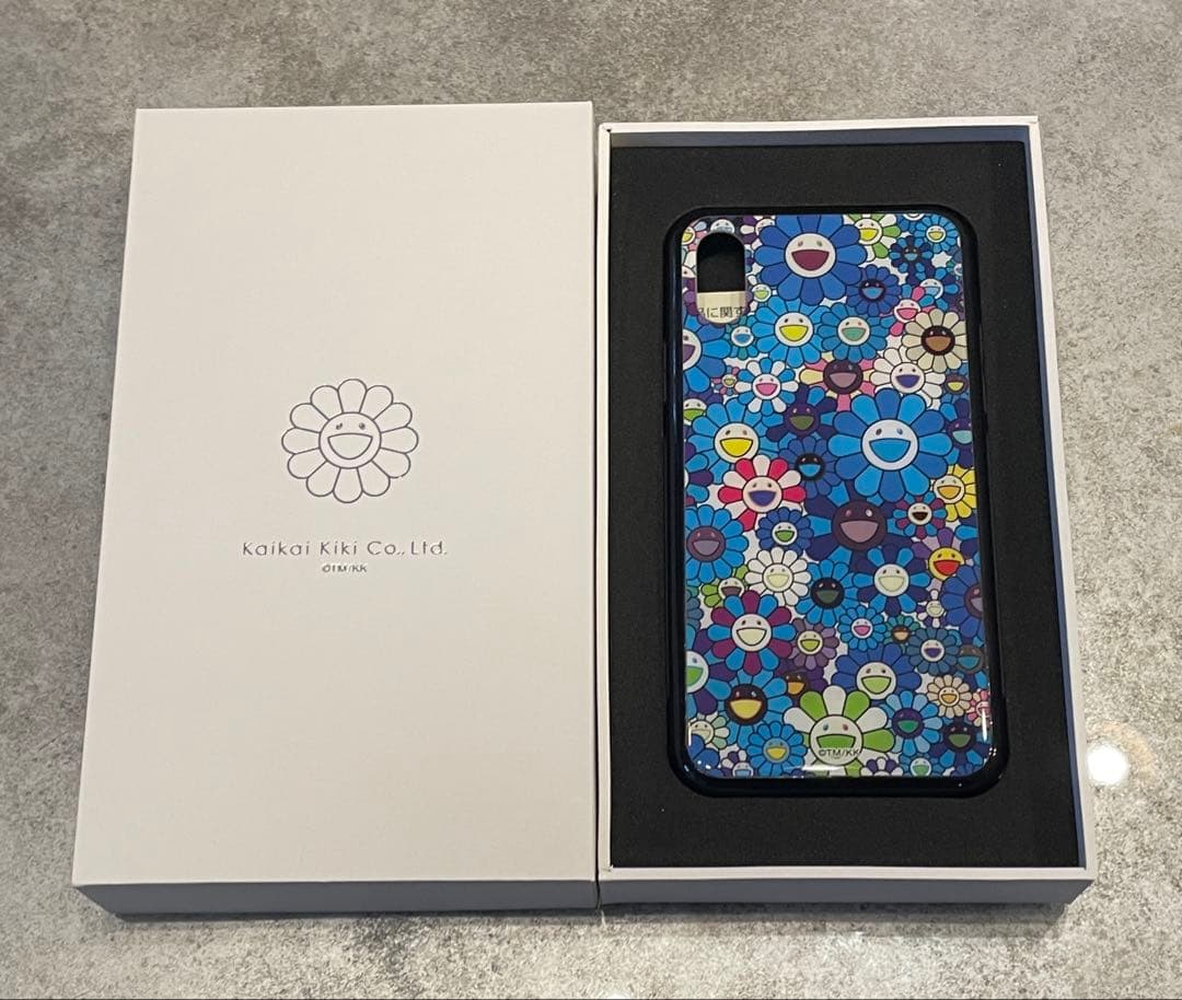 村上隆 カイカイキキ iPhoneケース XS お花ブルー - メルカリ