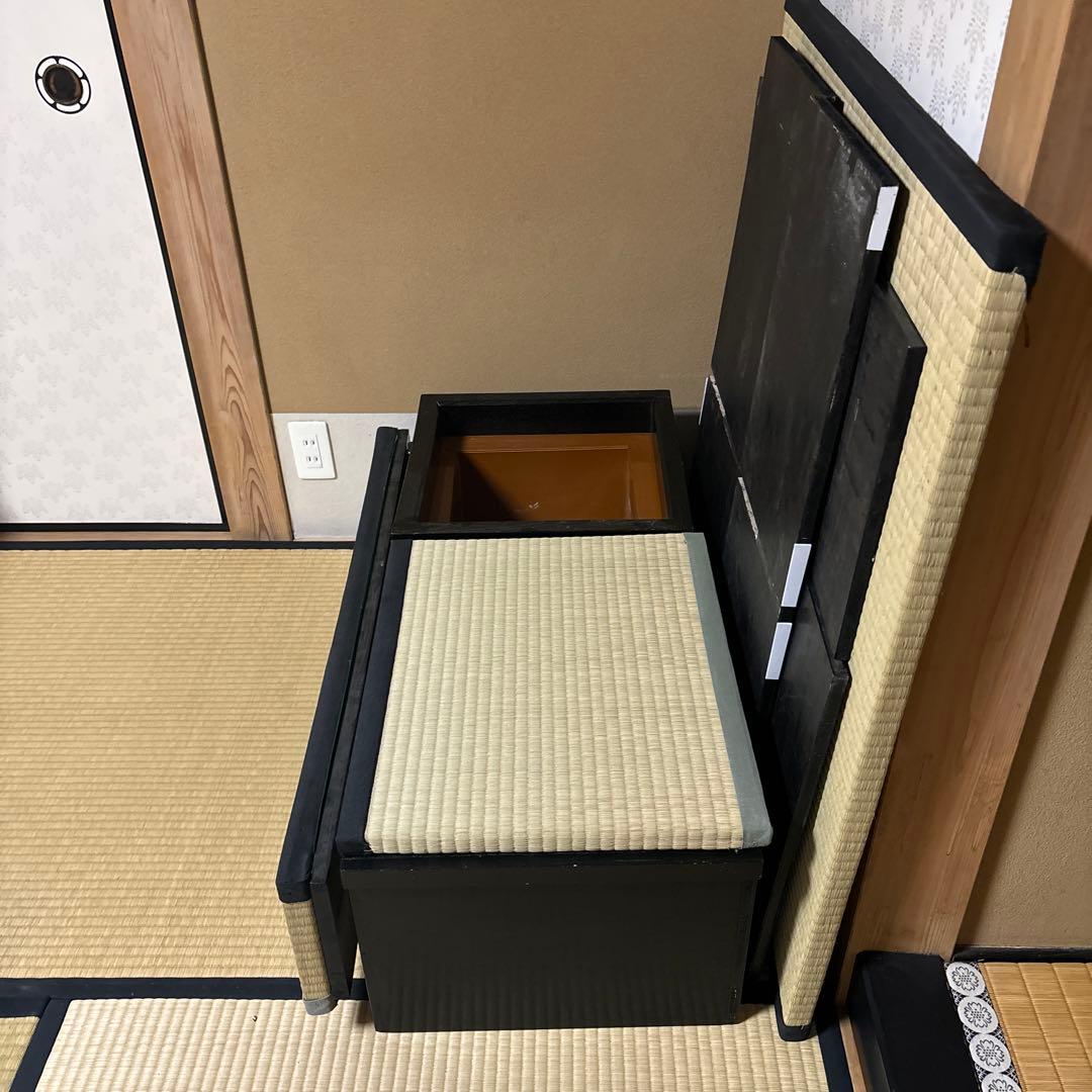 楽々茶棚 (立礼)組立点前座、炉壇ボックス、建水台、貴人畳の角の台の