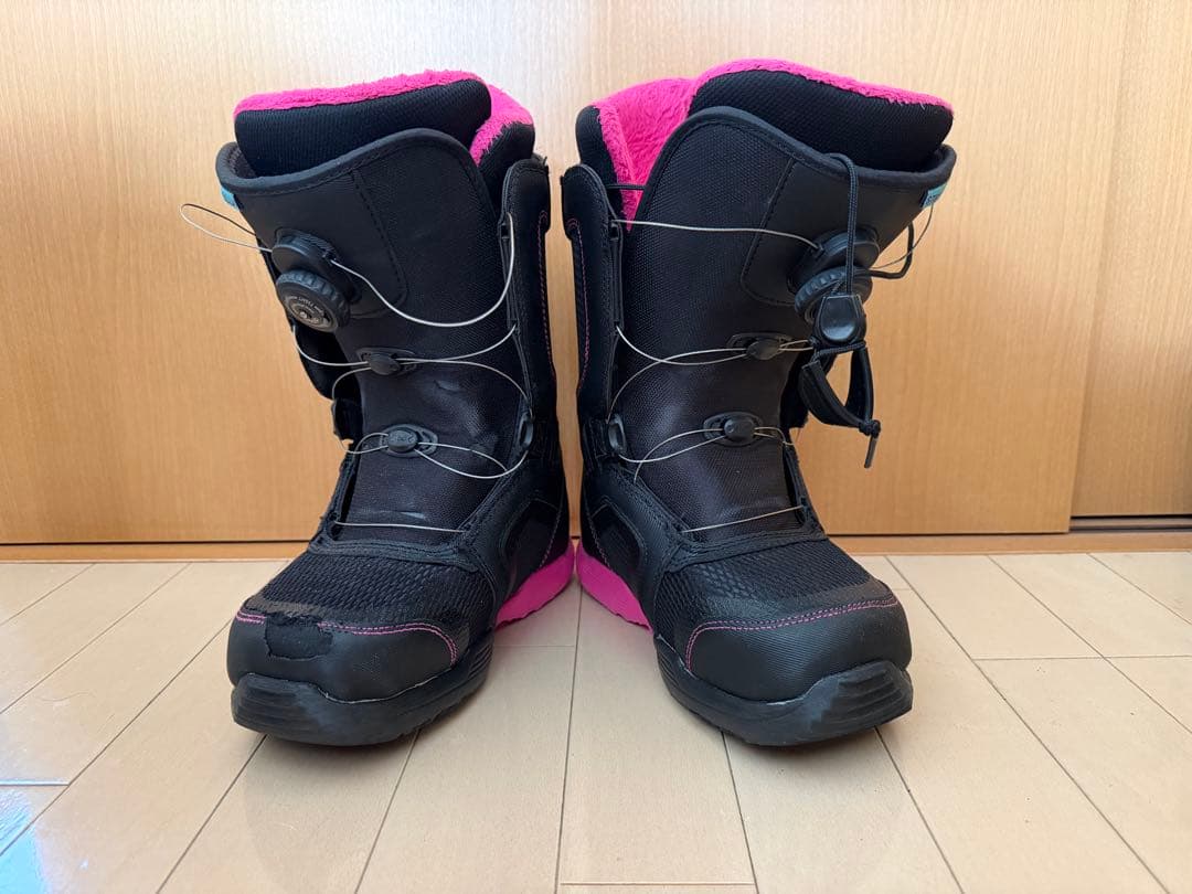 女性用スノーボードブーツ 23.5 BOAシステム ブラック/ピンク - メルカリ