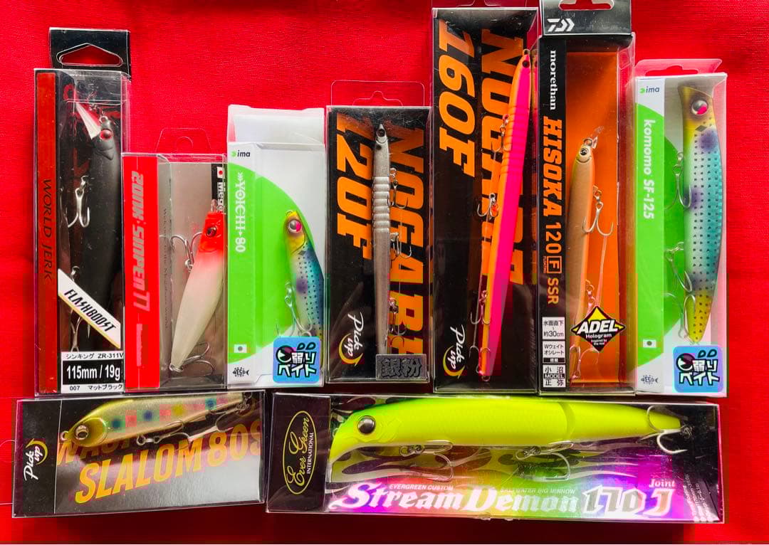 ルアー9点（ワスプ、コモモなど）＋おまけ6点（カゲロウ100Fなど） ジョインター別注カラー】Megabass メガバス カゲロウ100F | つなが